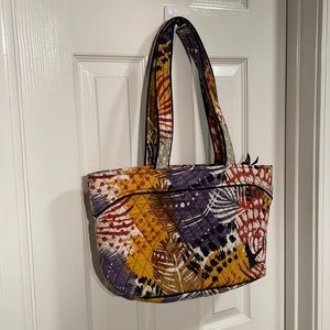 Vera Bradley Painted Feathers Purse EUC